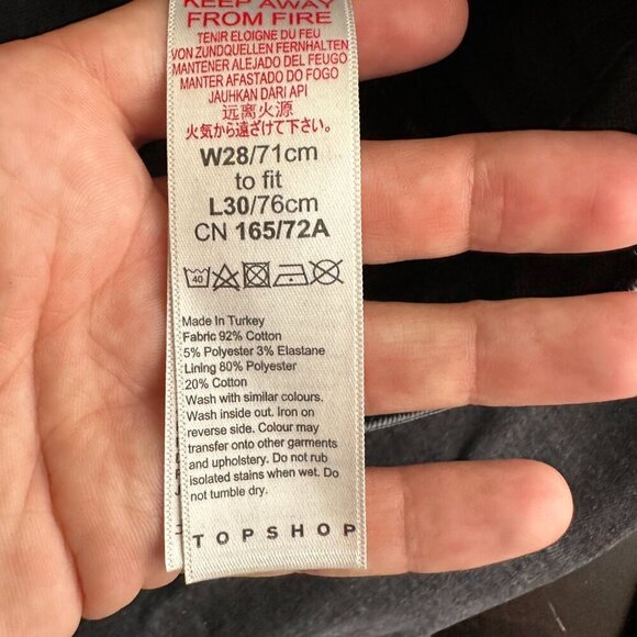 2/$30 Topshop Jamie Jeans High Rise Ankle-zip Skinny Washed Black 28 #9369 - Picture 8 of 10